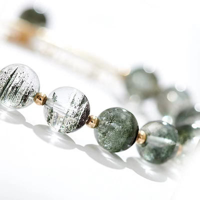 Buddha Stones Green Phantom Crystal Confidence Charm Bracelet Bracelet BS 10