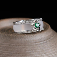 FREE Today: Positive and Harmony Chalcedony Gourd Flower Ring - Chalcedony(Flower) - image 0