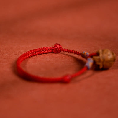 Buddha Stones Plaited Peach Pit Red String Strength Adjustable Cats Dogs Pet Collar - image 11