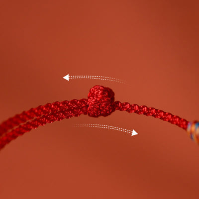 Buddha Stones Plaited Peach Pit Red String Strength Adjustable Cats Dogs Pet Collar - image 15