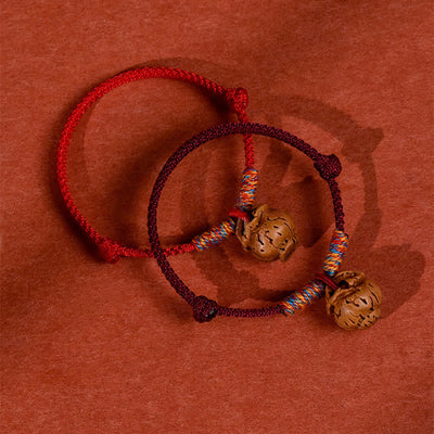 Buddha Stones Plaited Peach Pit Red String Strength Adjustable Cats Dogs Pet Collar - image 18