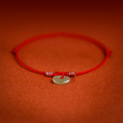 Buddha Stones Red String Plaited Jade Protection Adjustable Cats Dogs Pet Collar - image 4