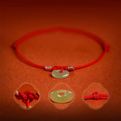 Buddha Stones Red String Plaited Jade Protection Adjustable Cats Dogs Pet Collar - image 10