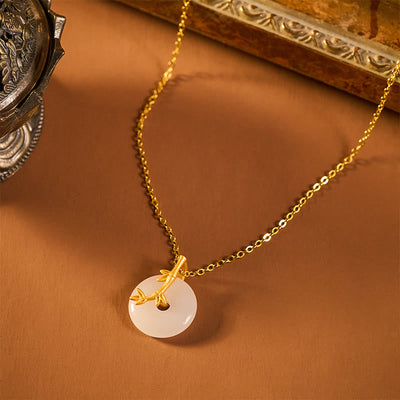 Buddha Stones Bamboo Peace Buckle Auspicious Necklace Pendant - image 3