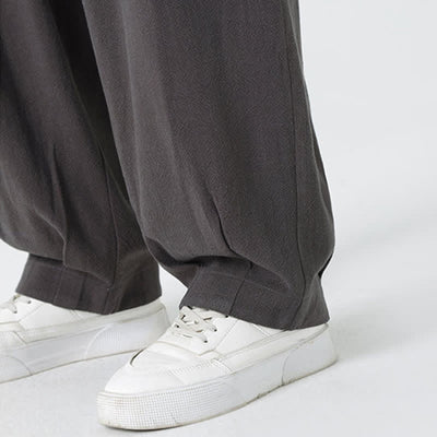 Buddha Stones Summer Drawstring Ankle Length Solid Color Men's Straight Leg Pants - image 16