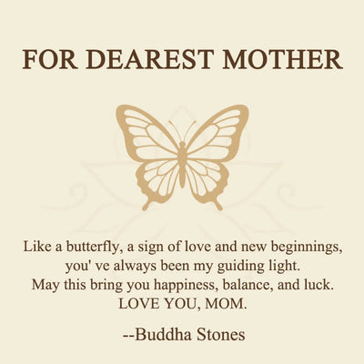Buddha Stones "FOR DEAREST MOTHER" Jade Butterfly Abundance Necklace Pendants Includes Gift Message Card - image 5