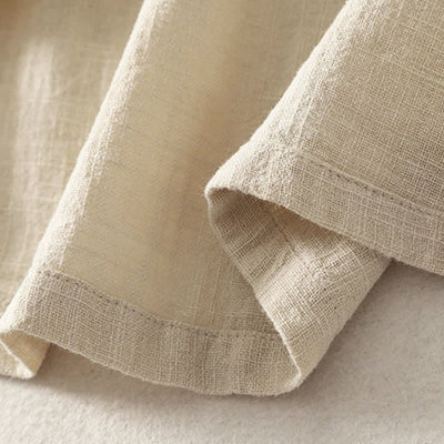 Buddha Stones Summer Stand Collar Buttons Cotton Women's Short Sleeve Shirt - image 13