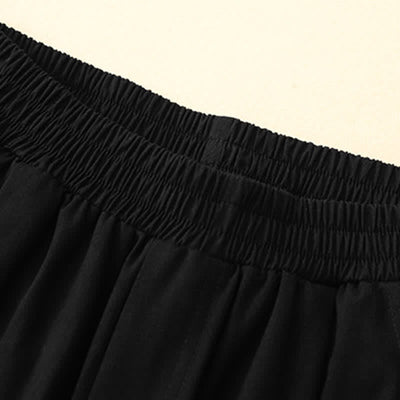 Buddha Stones Summer Cotton Elastic Waist Women's Half Pants With Pockets - image 10