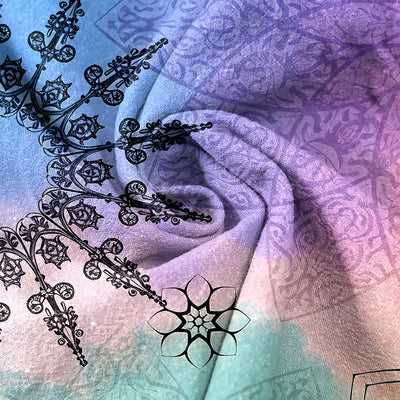 Buddha Stones Cotton Print Gradient Mandala Elastic Waist Women's Pants With Pockets - image 8