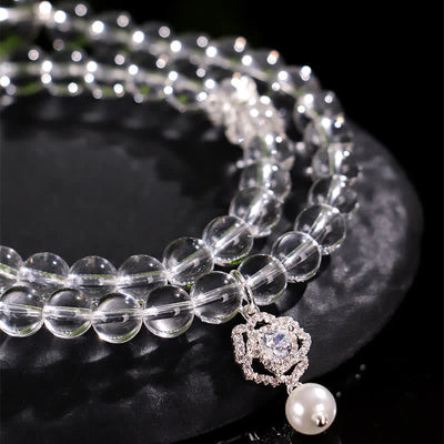 Buddha Stones Natural Clear Quartz Pearl Clarity Bracelet - image 10