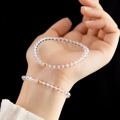 Buddha Stones Natural 4mm Clear Quartz Meditation Bracelet - image 8