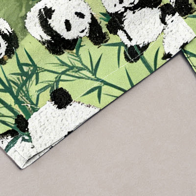 Buddha Stones Cotton Pandas Bamboo Print Elastic Waist Women's Pants With Pockets - image 1