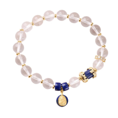 Buddha Stones Clear Quartz Zakiram Protection Bracelet - image 3
