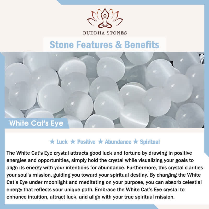 Buddha Stones White Cat's Eye Bell Ruyi Luck Tactile Meditation Beads Decorations - image 6