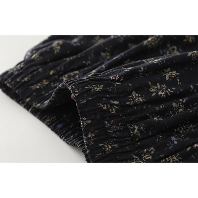 Buddha Stones Floral Elastic Waist Ruffle Hem Women's Skirt - image 6