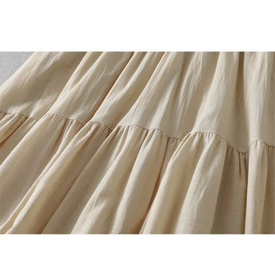 Buddha Stones Summer Boho Hollow Hem Design Solid Women's Skirts - image 13