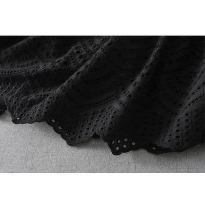 Buddha Stones Summer Boho Hollow Hem Design Solid Women's Skirts - image 19