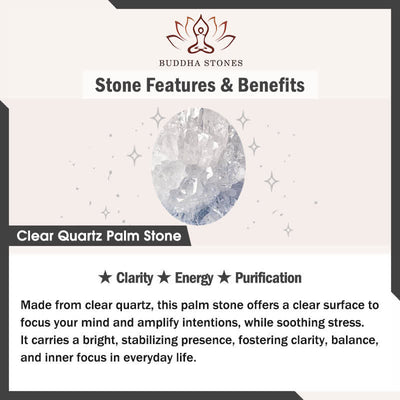 Buddha Stones Hope All Is Well With You Natural Clear Quartz White Crystal Palm Stone Energy Crystal Decor - image 5