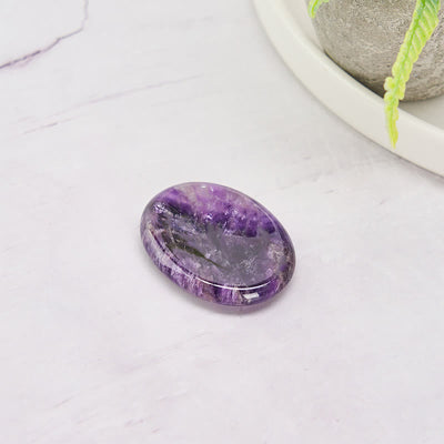 Buddha Stones Calm & Strength Natural Small Amethyst Worry Stone Balance Crystal Decor 3.5*4.5cm - image 3
