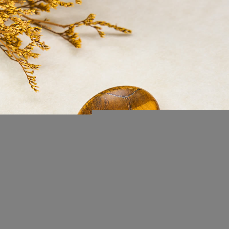 Buddha Stones Confidence & Focus Natural Small Tiger's Eye Worry Stone Crystal Decor 3.5*4.5cm - image 3