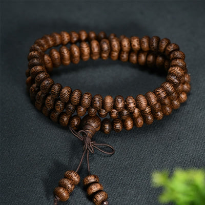 FREE Today: Calm Energy 108 Textured Wood Beads Mala - image 1