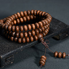 FREE Today: Calm Energy 108 Textured Wood Beads Mala - 6*9mm*108 - image 0