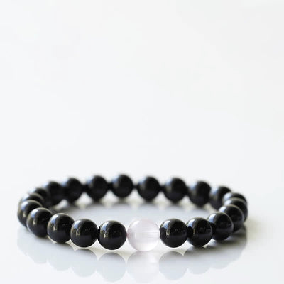 Buddha Stones Black Tourmaline Crystal Zodiac Animal Design Resilience Bracelet - Rabbit(Wrist Circumference 15–16cm) - image 8
