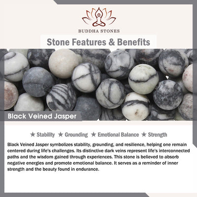 Buddha Stones 3pcs "Filter the Heavy" Black Veined Strength Bracelet Includes Gift Message Card - image 7