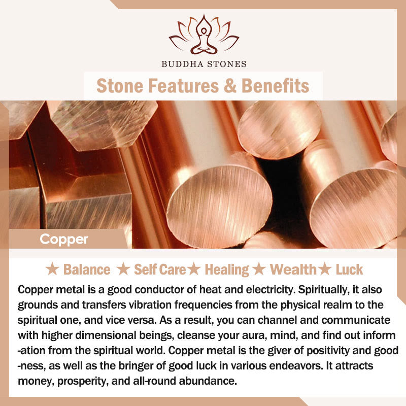 Buddha Stones Copper Beads Red String Balance Bracelet - image 5