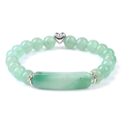 Buddha Stones Amethyst Tiger Eye Lapis Lazuli Green Aventurine Rhodonite Dalmatian Jasper Healing Bracelet - Green Aventurine(Wrist Circumference 15-16cm) - image 10