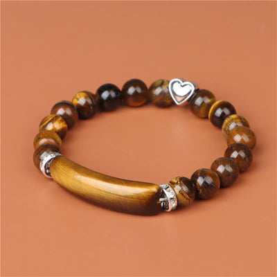 Buddha Stones Amethyst Tiger Eye Lapis Lazuli Green Aventurine Rhodonite Dalmatian Jasper Healing Bracelet - image 6