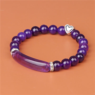 Buddha Stones Amethyst Tiger Eye Lapis Lazuli Green Aventurine Rhodonite Dalmatian Jasper Healing Bracelet - image 1