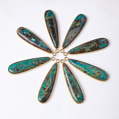 Buddha Stones Natural Stone Sea Sediment Jasper Agate Teardrop Shape Protection Necklace Pendant - image 4