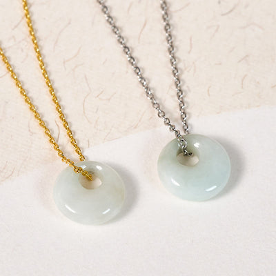 Buddha Stones Round Buckle Jade Luck Necklace Pendant - image 15