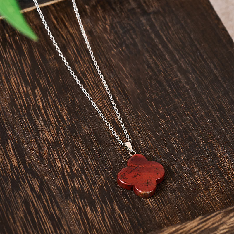 Buddha Stones Various Crystal Green Aventurine Black Obsidian Tiger Eye Plum Blossom Luck Necklace Pendant - image 30