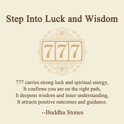 Buddha Stones "Step Into Luck and Wisdom" 777 Angel Number Natural Amethyst Key Chain Hanging Decoration Includes Gift Message Card - image 2