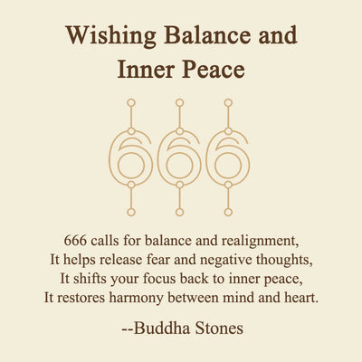 Buddha Stones "Wishing Balance and Inner Peace" 666 Angel Number Natural Sodalite Key Chain Hanging Decoration Includes Gift Message Card - image 2