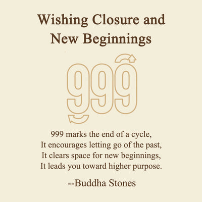 Buddha Stones "Wishing Closure and New Beginnings" 999 Angel Number Natural Black Obsidian Key Chain Hanging Decoration Includes Gift Message Card - image 2