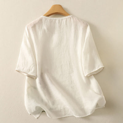 Buddha Stones Summer Floral Print Women's Short Sleeve T-Shirts - image 16