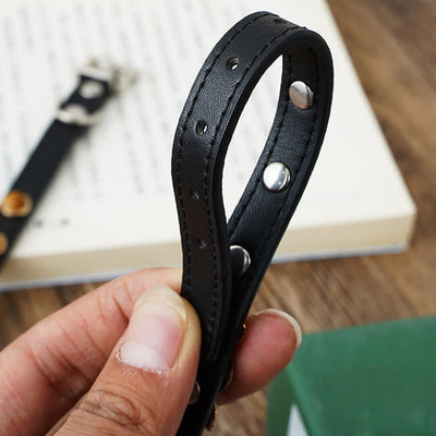 Buddha Stones Tiger Eye Leather Courage Adjustable Cats Dogs Pet Collar - image 14