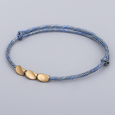 Buddha Stones Multiple Colors String Golden Copper Beads Balance Bracelet - image 11