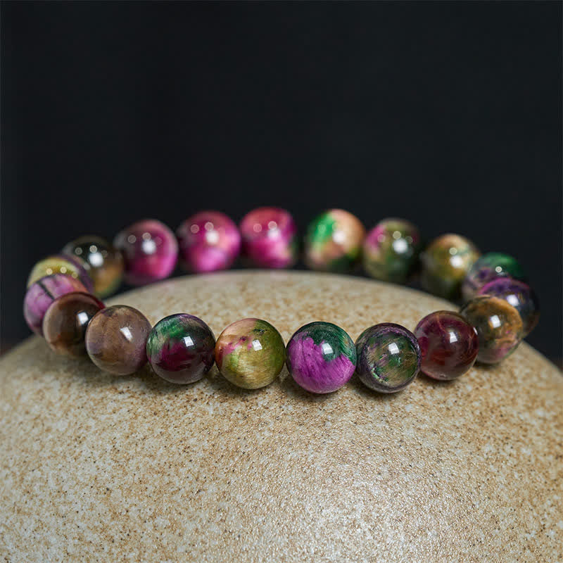 FREE Today: Self Confidence and Protection Red Tiger Eye Colorful Bead Bracelet - image 3