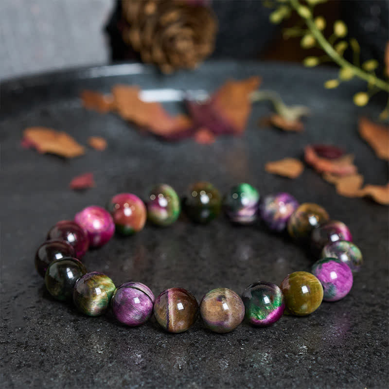 FREE Today: Self Confidence and Protection Red Tiger Eye Colorful Bead Bracelet - 10mm Red Tiger Eye(Wrist Circumference: 16-17cm) - image 0