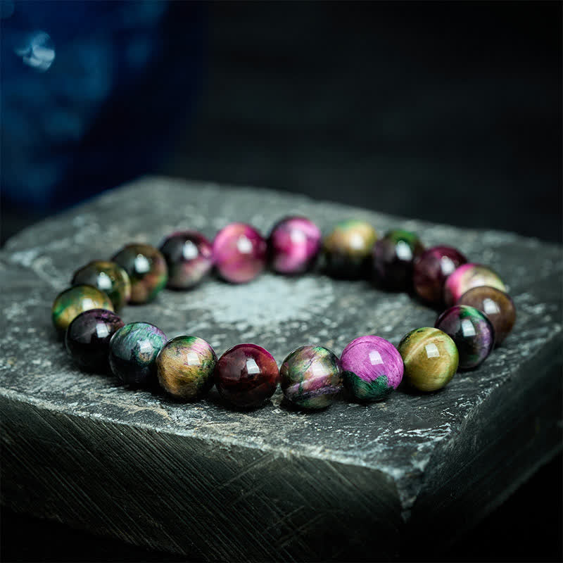 FREE Today: Self Confidence and Protection Red Tiger Eye Colorful Bead Bracelet - image 1