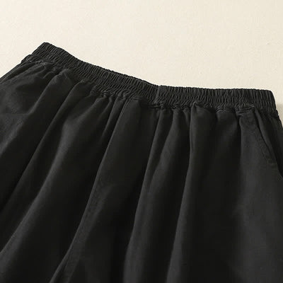 Buddha Stones Summer Casual Elastic Waist Solid Women's Tapered Pants With Pockets - image 8