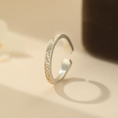 Buddha Stones 999 Sterling Silver Cat Paw Balance Ring - image 1
