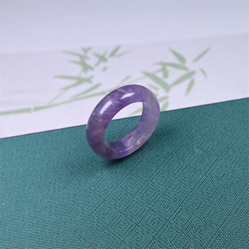 Buddha Stones Natural Amethyst Spiritual Awareness Ring - image 2