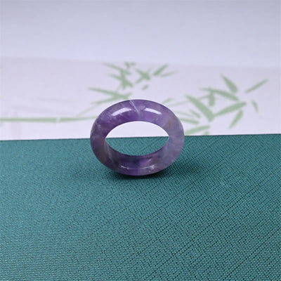 Buddha Stones Natural Amethyst Spiritual Awareness Ring - image 4