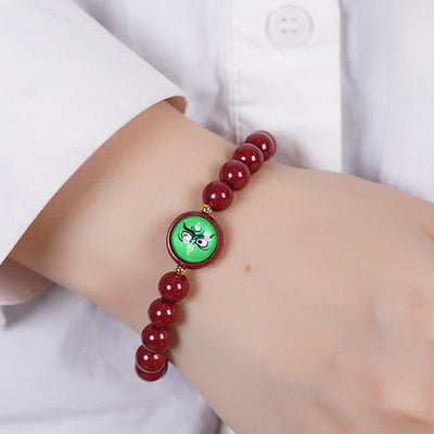 Buddha Stones Natural Cinnabar Five Directions Gods Of Wealth Blessing Bracelet - image 6