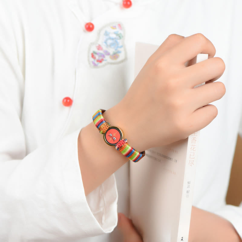Buddha Stones Tibetan Five Directions Gods Of Wealth Buddha Eye Blessing Bracelet - image 10